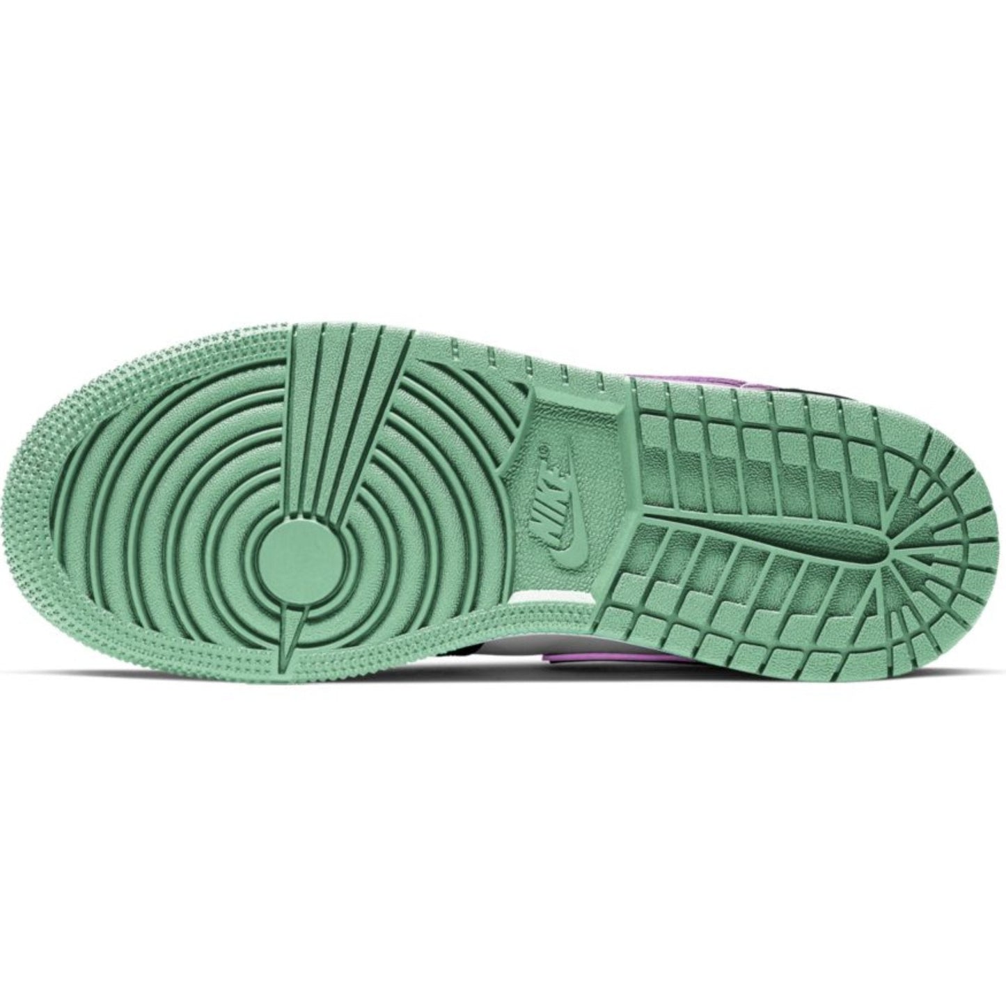 Big Kids' Air Jordan 1 Low "Green Glow Violet Shock"