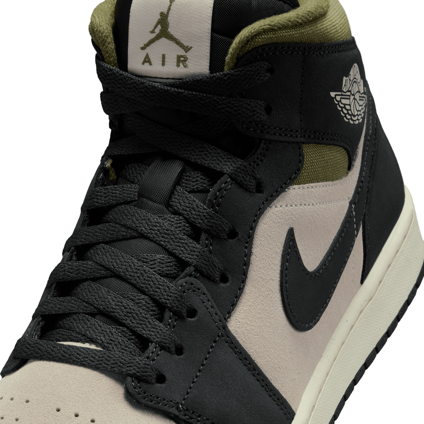 Men's Air Jordan 1 Mid SE "Off Noir Medium Olive"