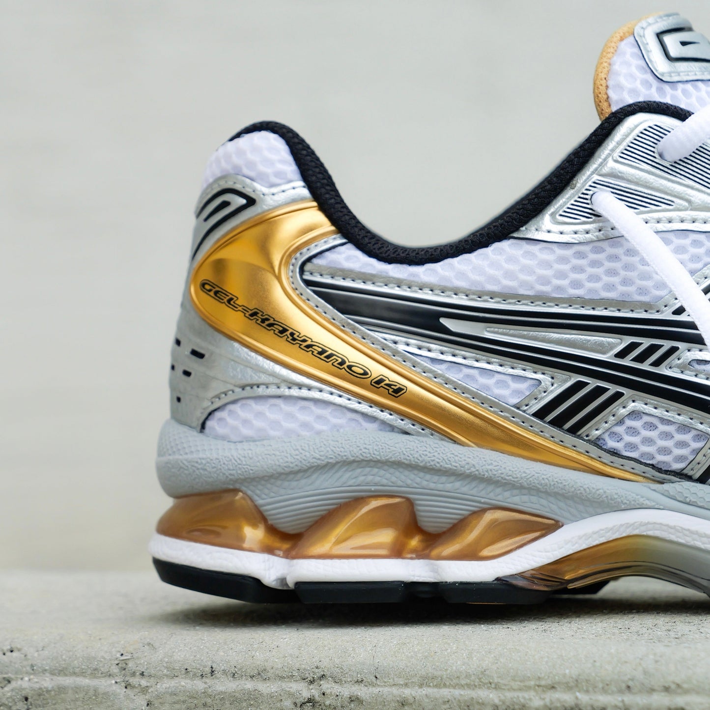 Mens Asics Gel-Kayano 14 (White/Pure Gold)
