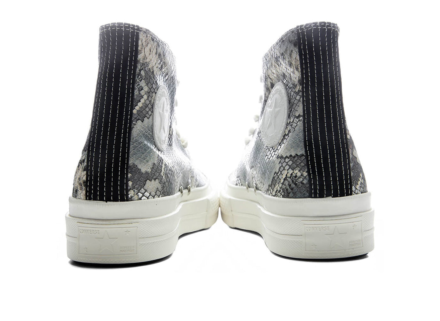 Converse Chuck Taylor All Star First String Hi in 'Silver / Black' Snake