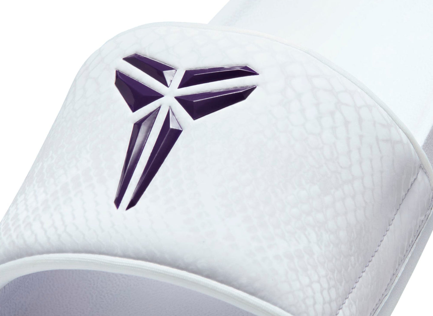 Nike Kobe Offcourt Slide in White / Court Purple