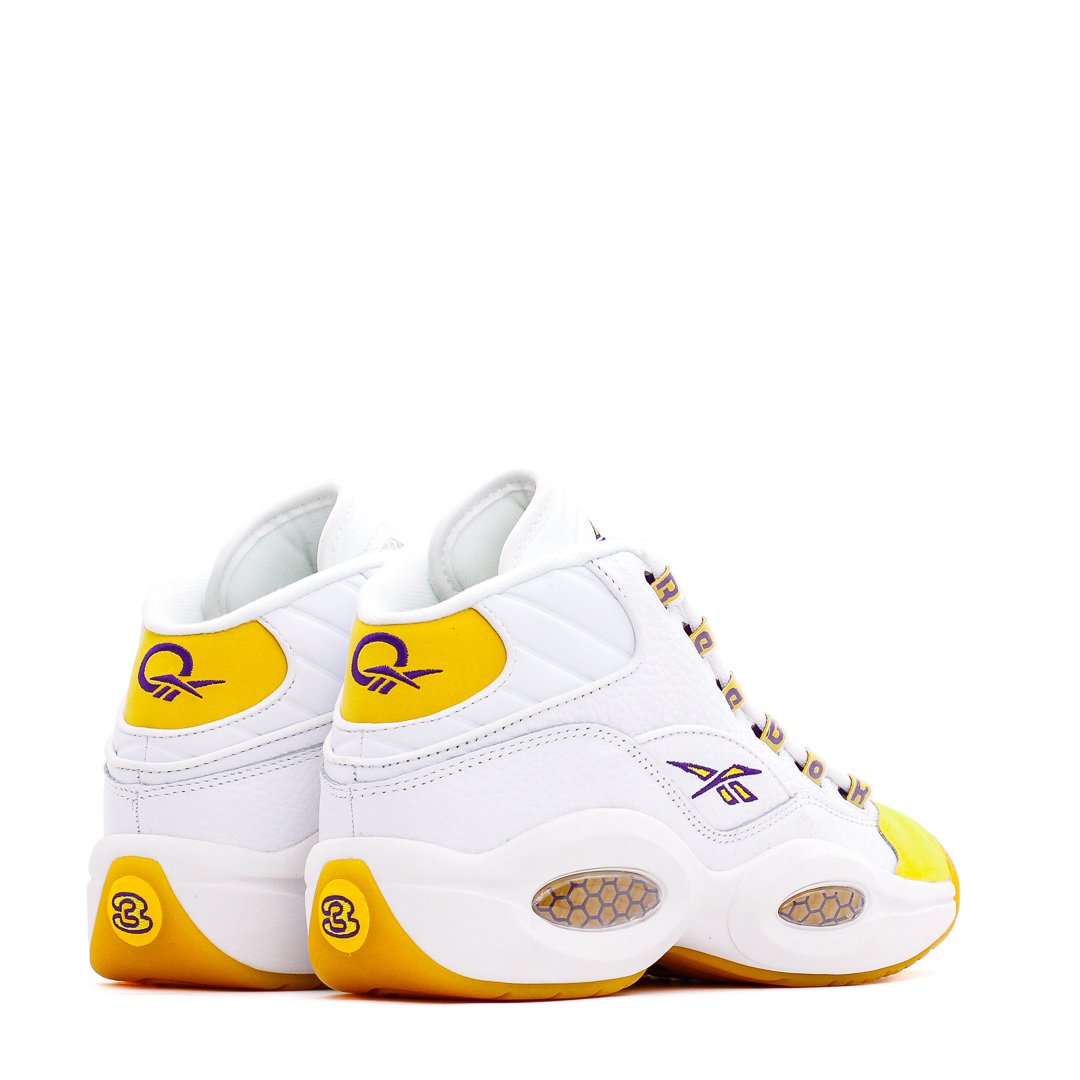 Reebok Classics Basketball Men Question Mid Allen Iverson Yellow Toe Core FX4278