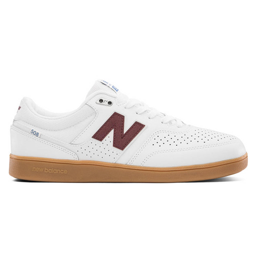 New Balance Numeric 508 Westgate White Burgundy Gum Shoes