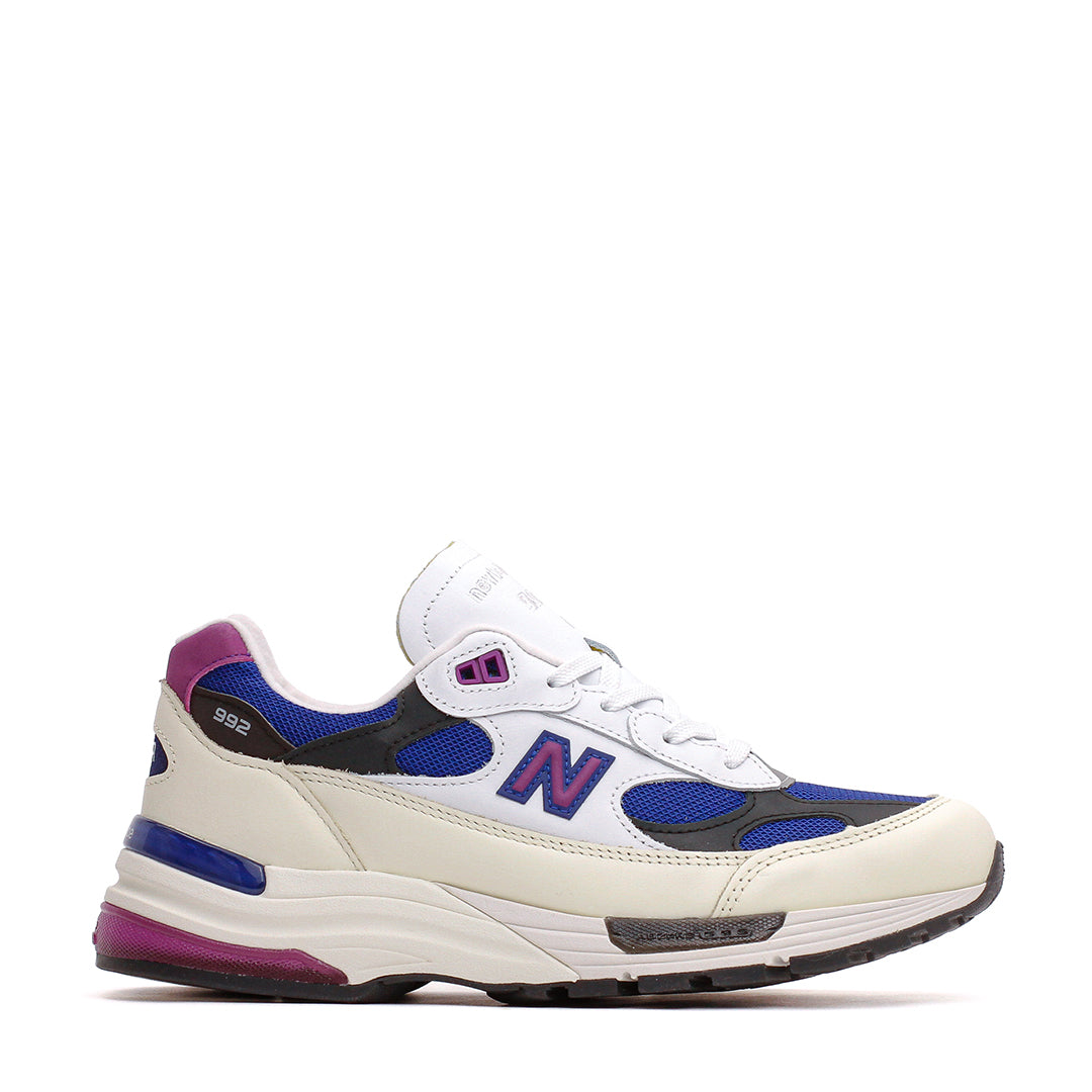 New Balance Men Made in USA 992 White Royal Purple Fuschsia U99278L
