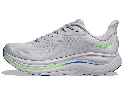 Hoka Clifton 10 'Ash Grey / Neon Green'