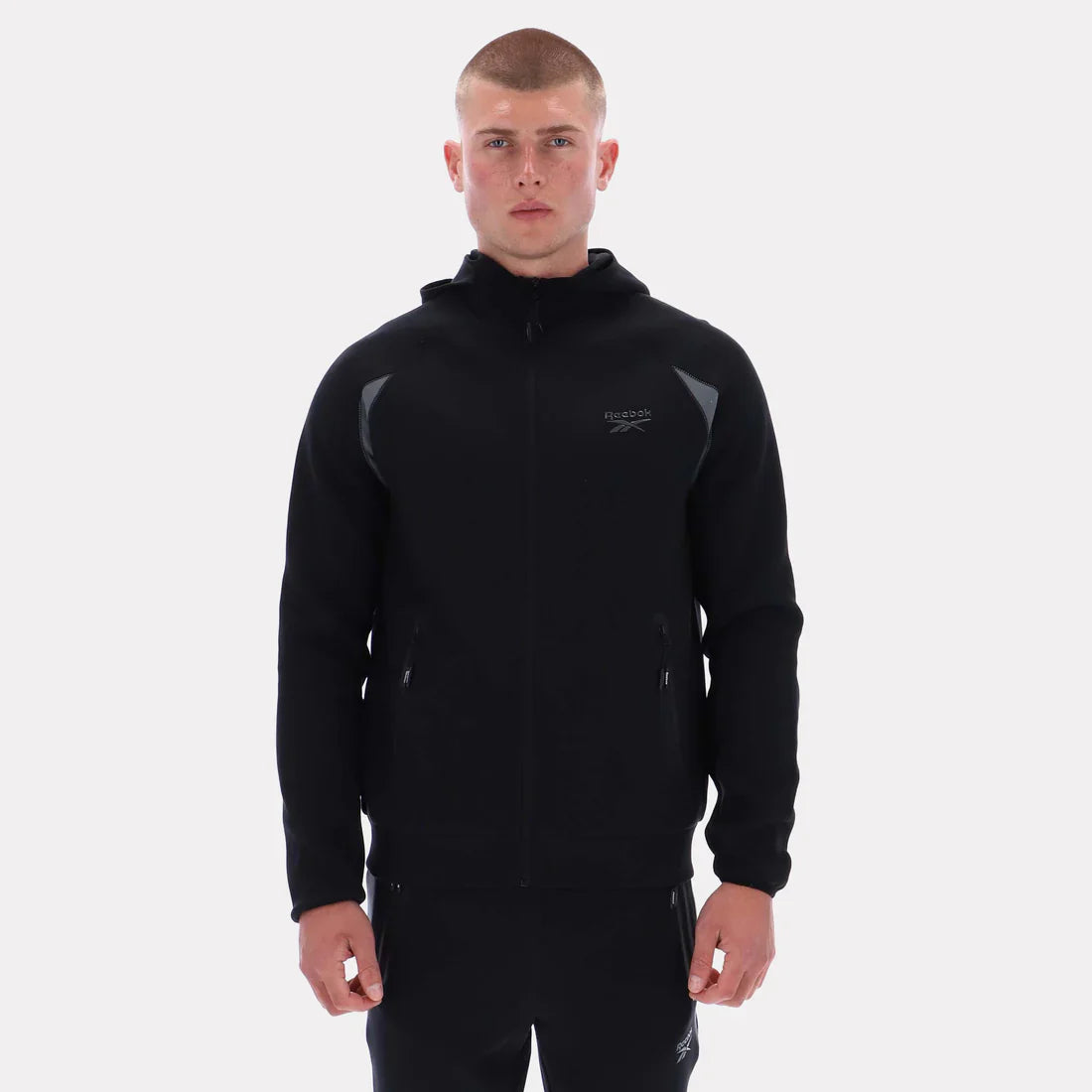 Men's Reebok Contrast Panel Zip Hoodie