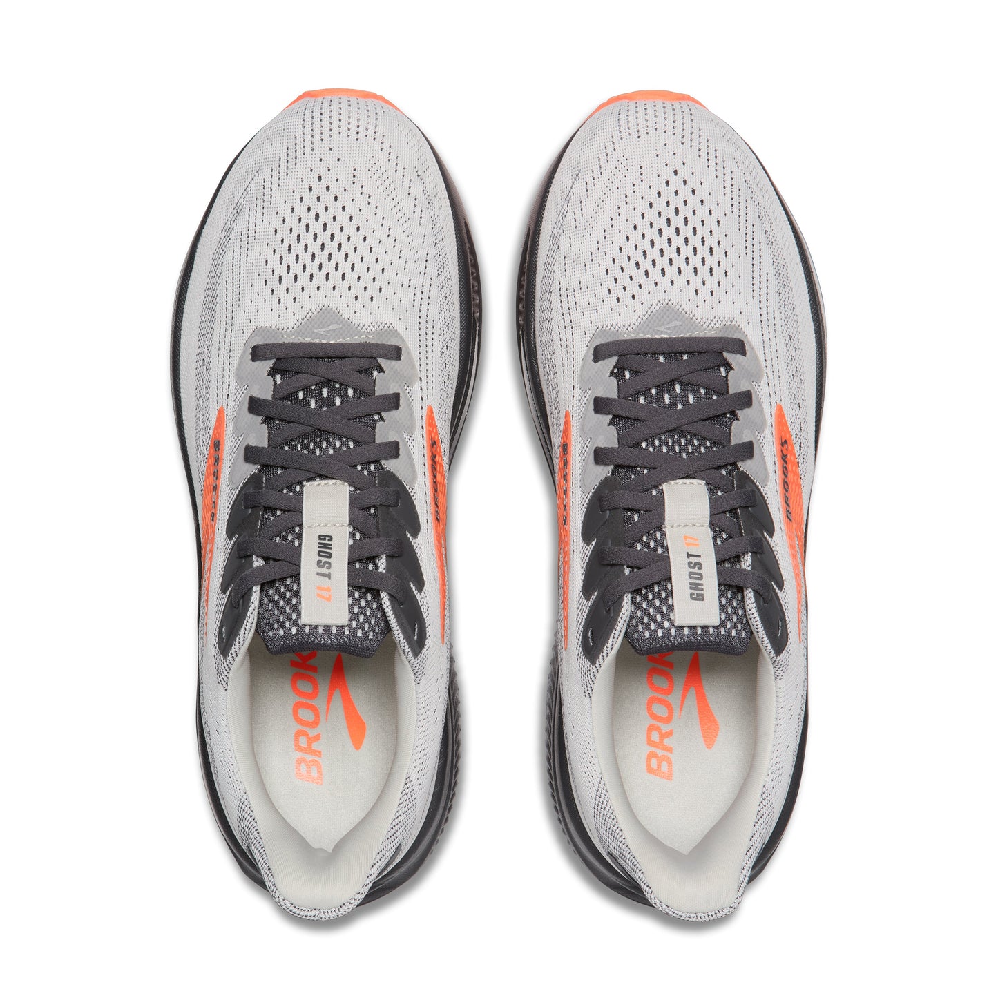 Brooks | Ghost 17 | Men's | Oyster Mushroom/Orange/Ebony