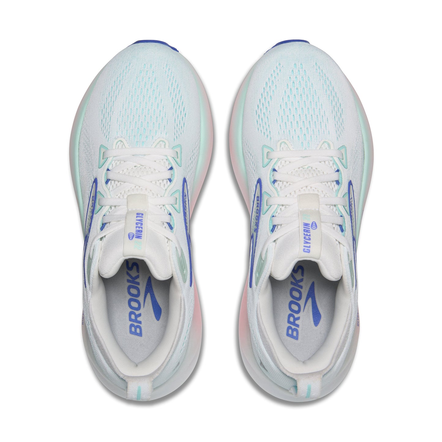 Brooks | Glycerin 22 | Women's | White/Limpet Shell/Amparo Blue
