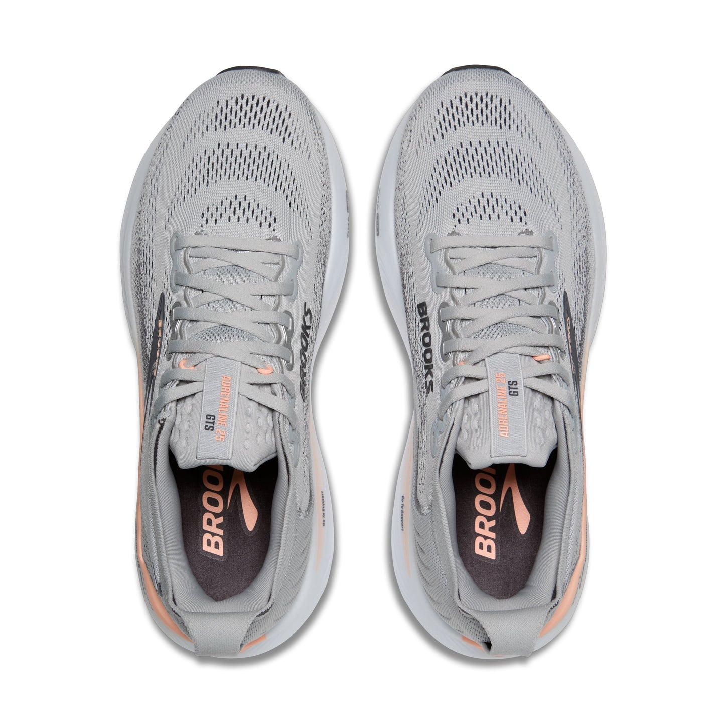 Brooks | Adrenaline GTS 25 | Women's | Grey/Blackened Pearl/Coral