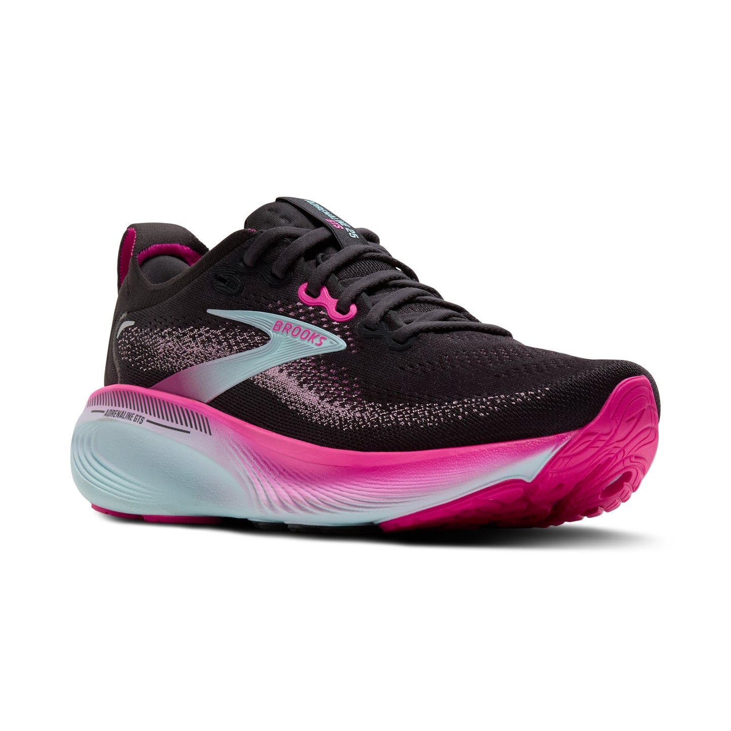 Brooks | Adrenaline GTS 25 | Women's | Black/Cyber Pink/Iced Aqua