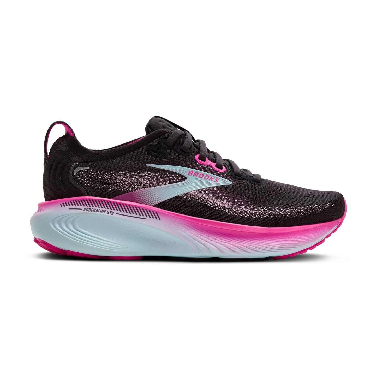 Brooks | Adrenaline GTS 25 | Women's | Black/Cyber Pink/Iced Aqua