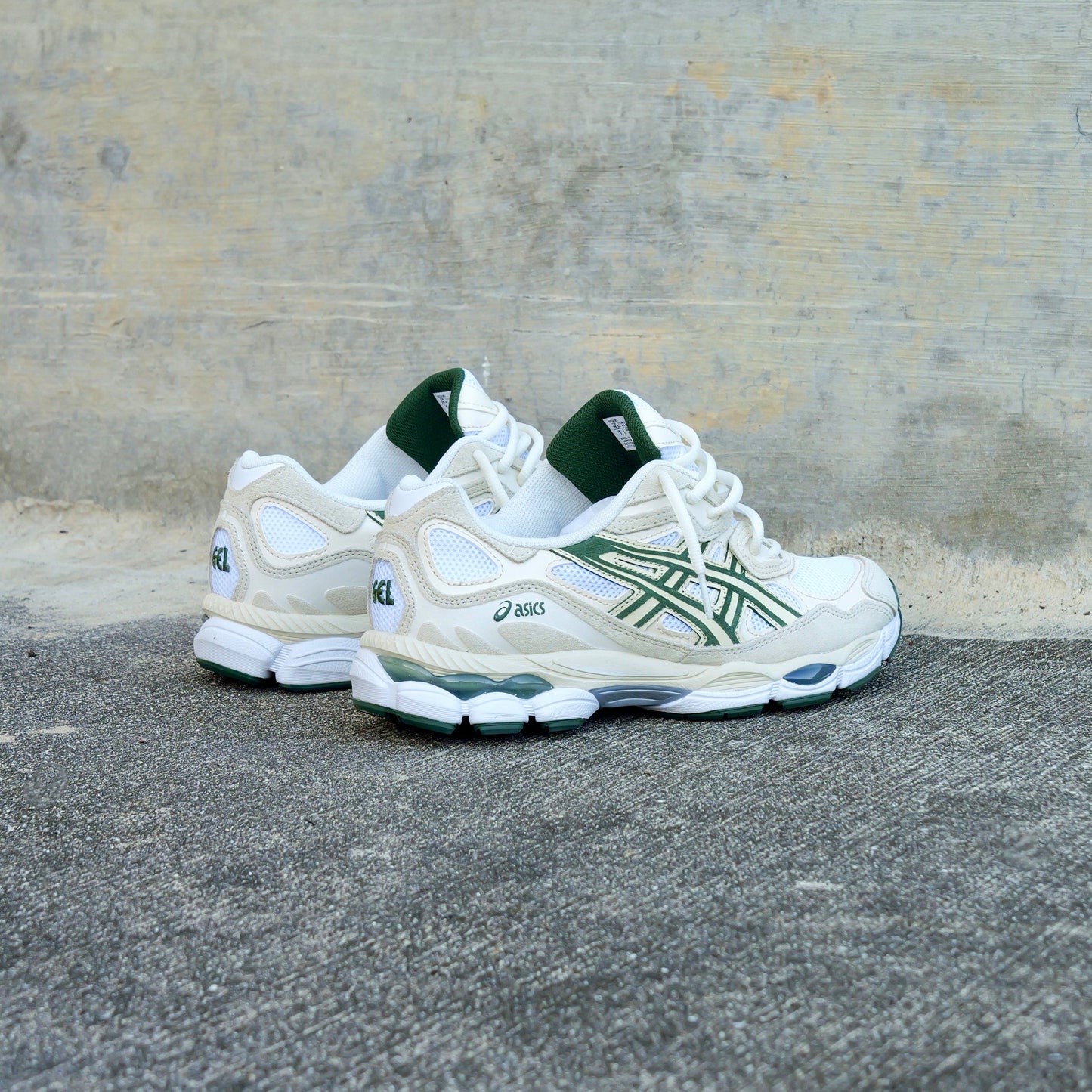 Mens Asics Gel-NYC (Ivory/Forest Night)