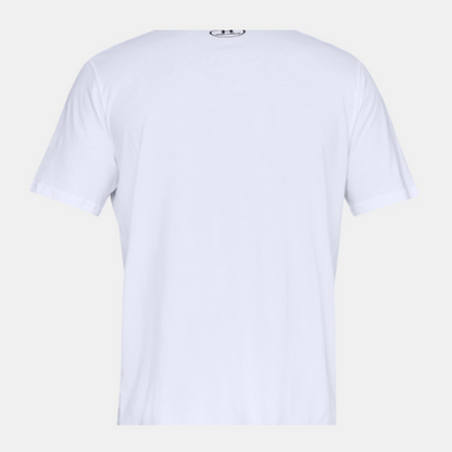 Men's Under Armour Left Chest Short Sleeve "White Black"