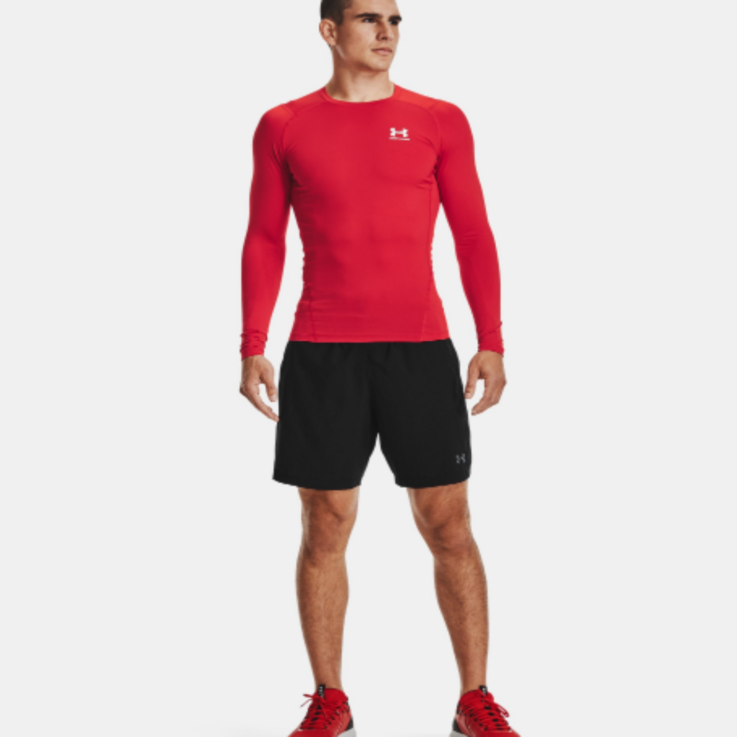 Men's Under Armour HeatGear® Long Sleeve "Red/White"