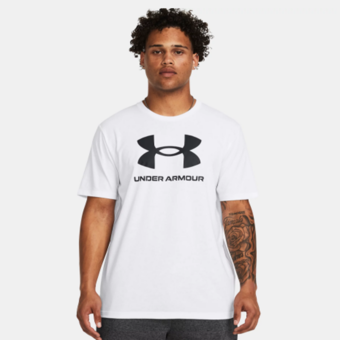 Men's Under Armour Logo Short Sleeve "White Black"