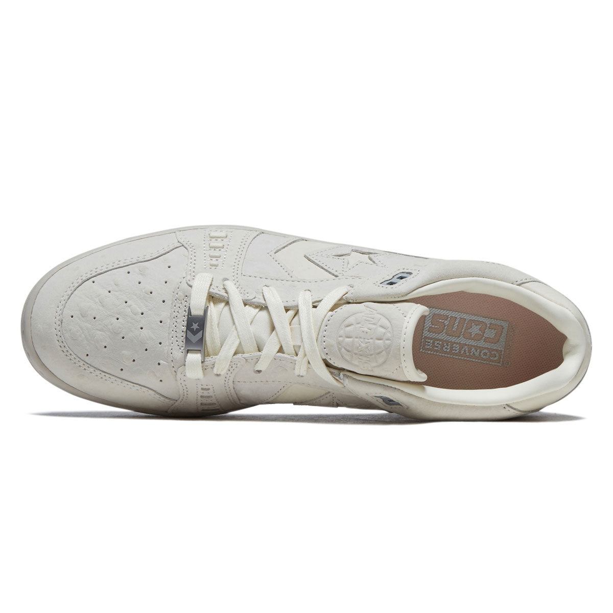 Converse AS-1 Pro Faux Ostrich Leather Shoes - Egret/Classic Ecru/Silver