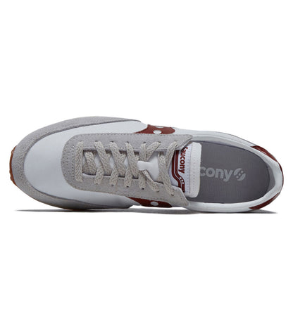 Saucony Trainer 80 Shoes - White/Maroon