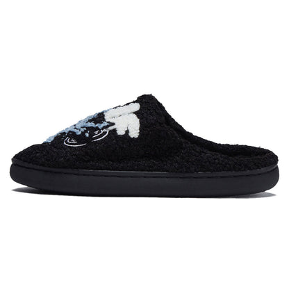 HUF Snow Angel Fuzzy Slipper Shoes - Black