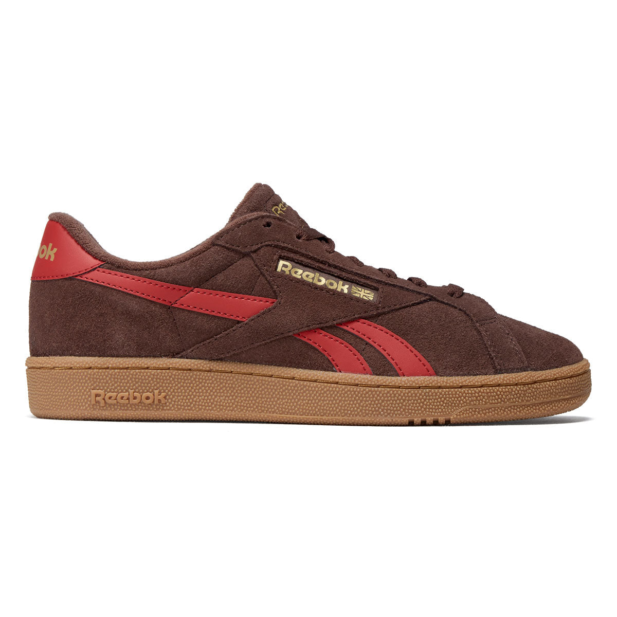 Reebok Club C Grounds UK Shoes - Campus Brown/Vector Red/Gum