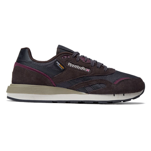 Reebok Classic Nylon 89 Shoes - Washed Black/Black/Black Cherry