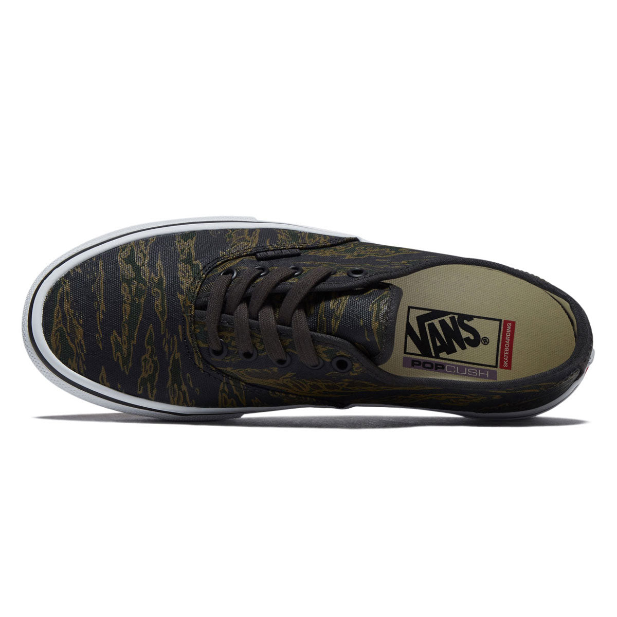 Vans Skate Authentic Shoes - Tiger Camo Green/Black