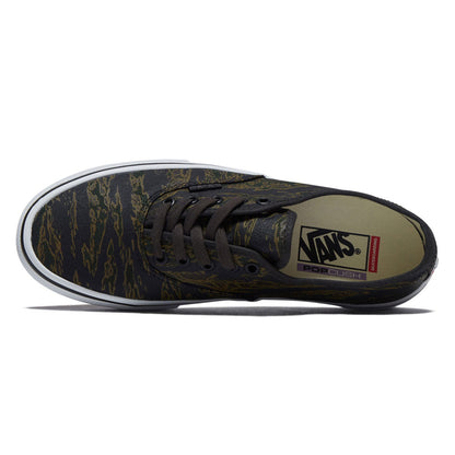 Vans Skate Authentic Shoes - Tiger Camo Green/Black