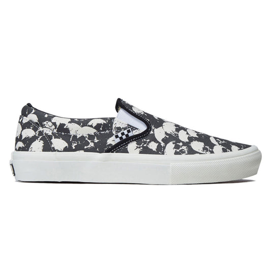 Vans Skate Slip-On Shoes - Skull Pile Black/White/Gum