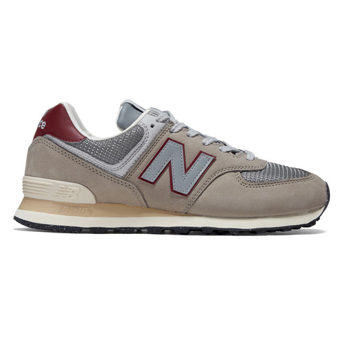 New Balance 574 Shoes - Arid Stone/Monarch Burgundy