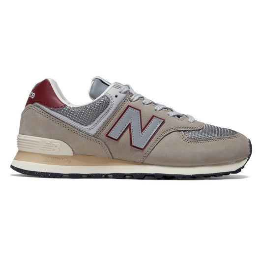 New Balance 574 Shoes - Arid Stone/Monarch Burgundy