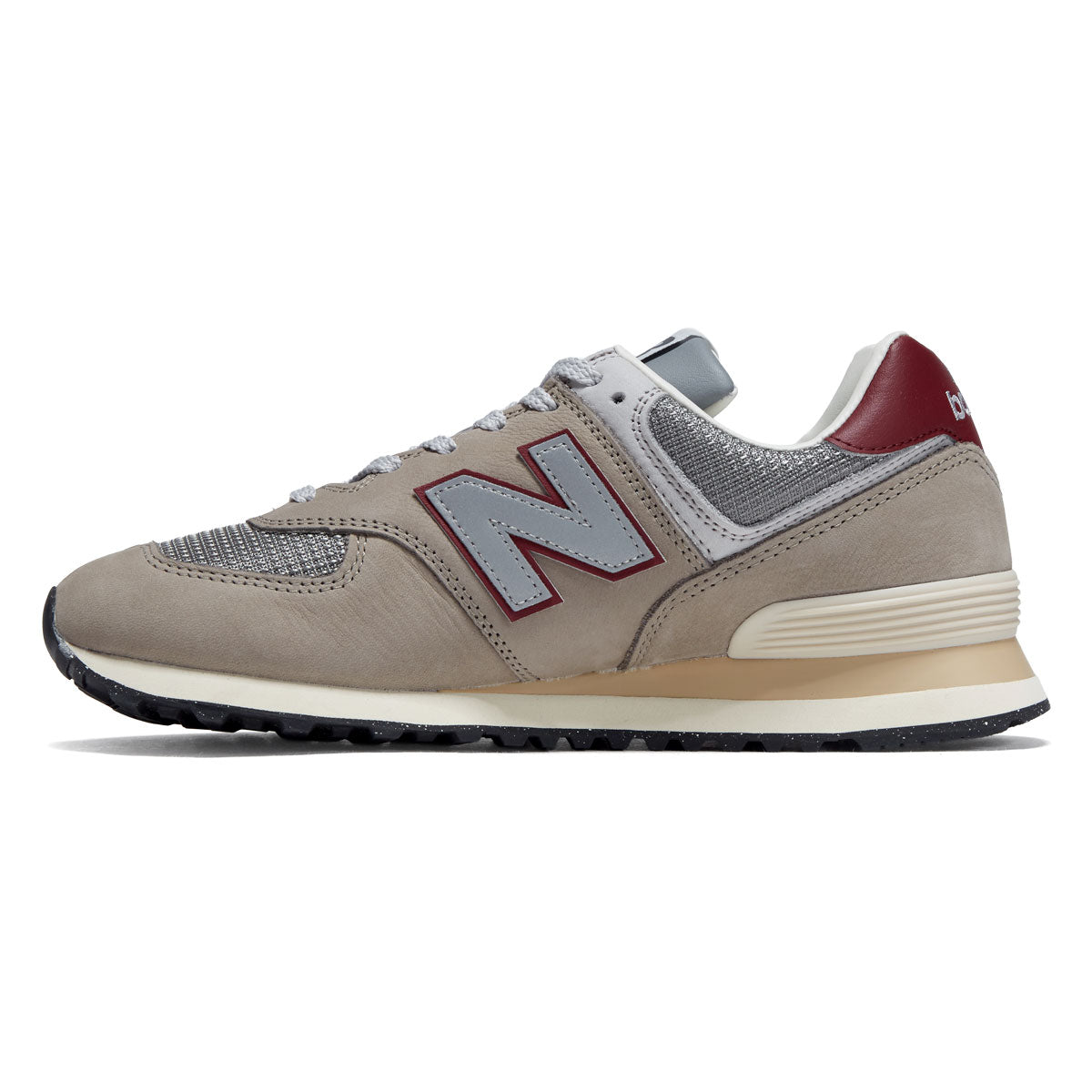 New Balance 574 Shoes - Arid Stone/Monarch Burgundy