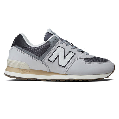 New Balance 574 Shoes - Black/Dark Silver Metallic