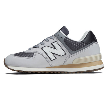 New Balance 574 Shoes - Black/Dark Silver Metallic