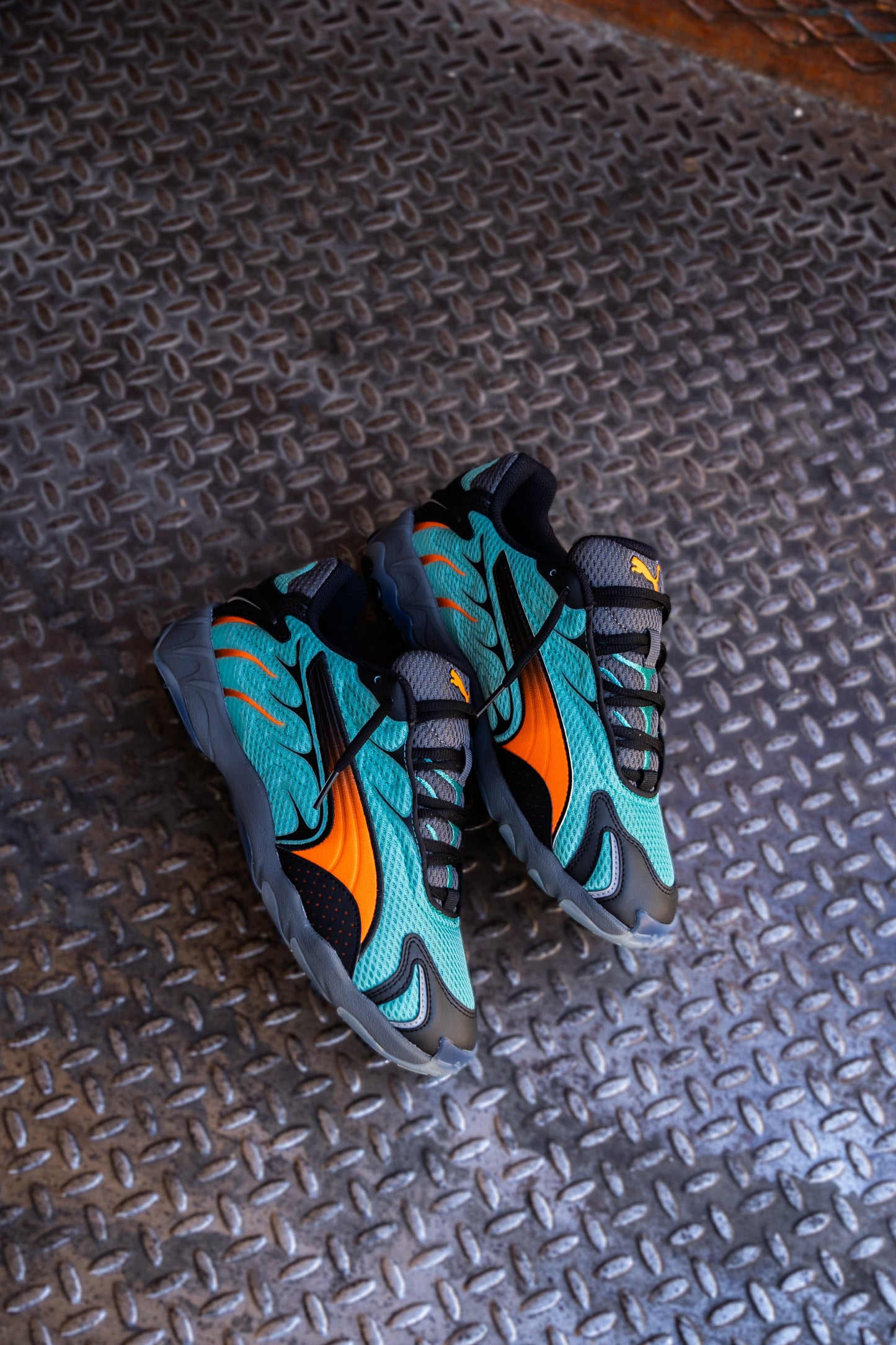 Mens Puma Inhale (Aquatic/Orange Glo)