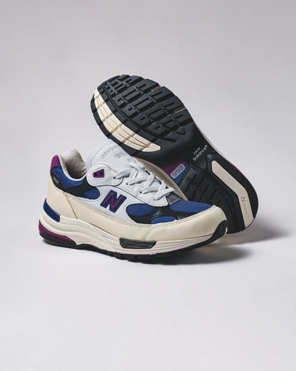New Balance Men Made in USA 992 White Royal Purple Fuschsia U99278L