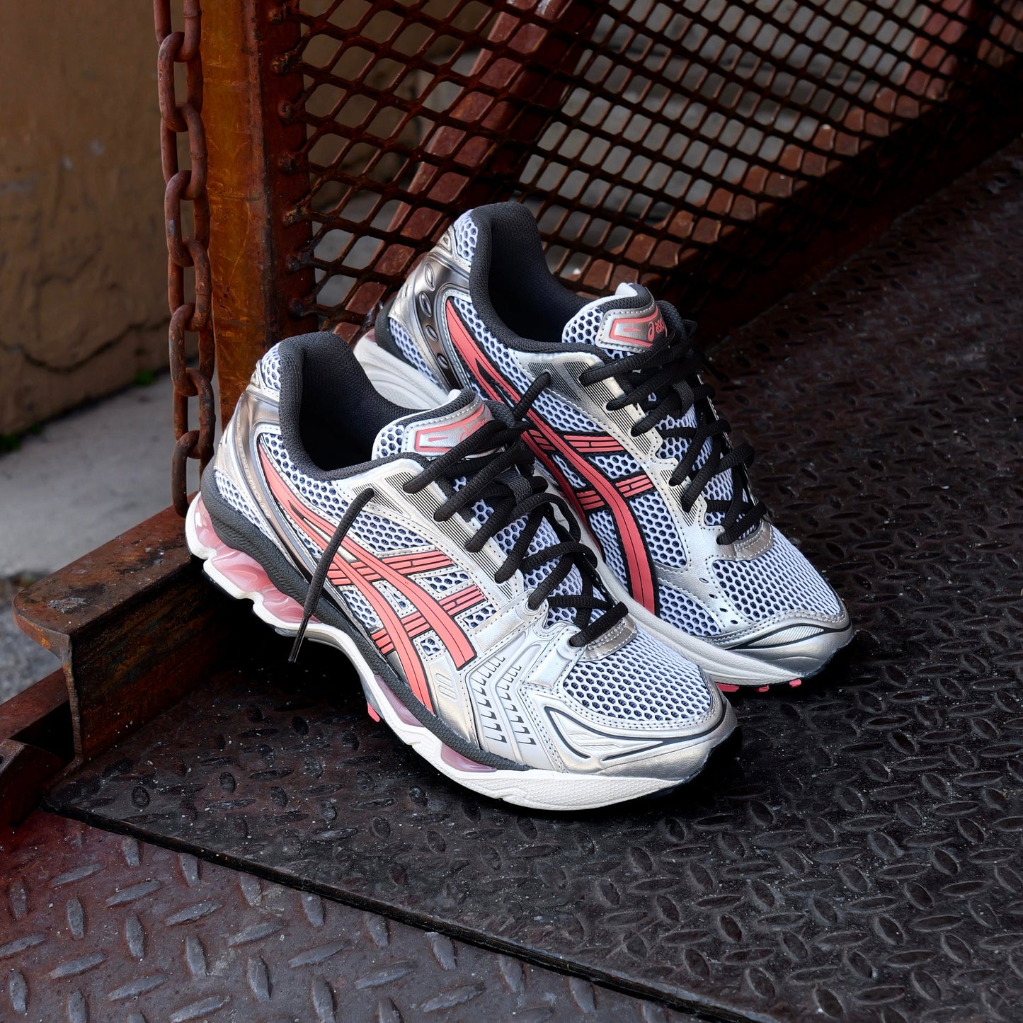 Mens Asics Gel-Kayano 14 (White/Papaya)