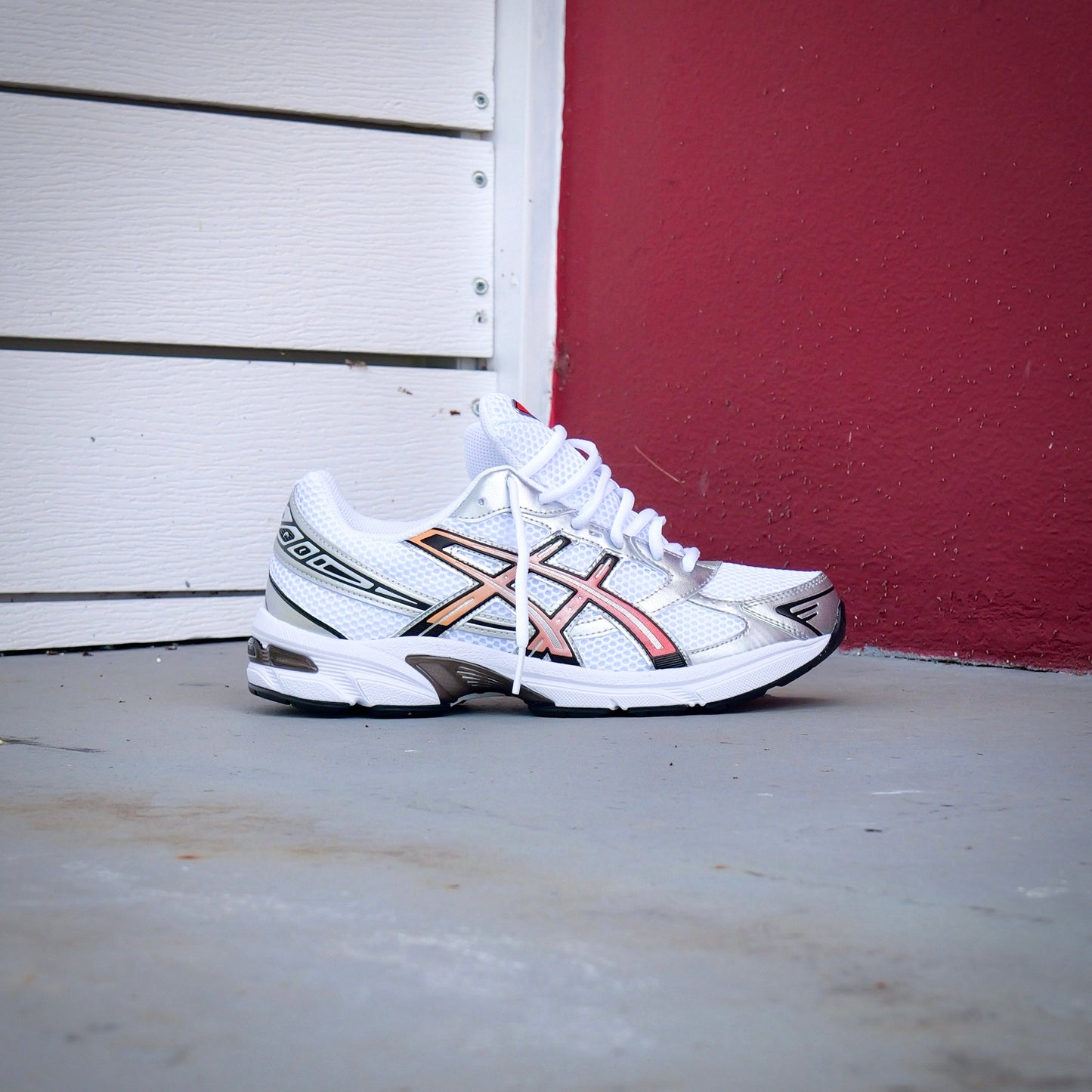 Mens Asics Gel-1130 (White/Red Snapper)