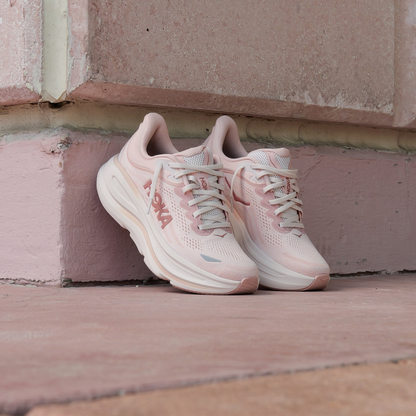 Womens HOKA Bondi 9 (rose latte/rose cream)