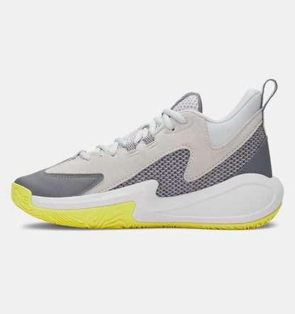 Big Kids' Under Armour Curry 3Z 25 Suede "Titan Gray" (Unisex)