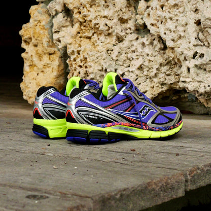 Mens Saucony ProGrid Guide 7 (Purple/Citron)