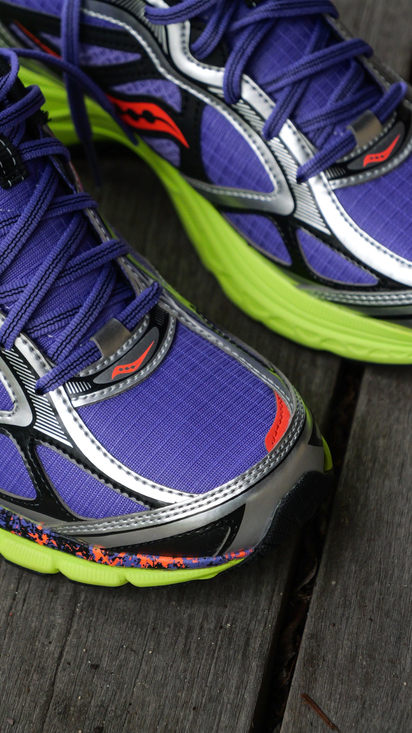 Mens Saucony ProGrid Guide 7 (Purple/Citron)