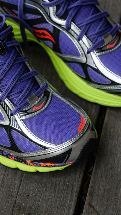 Mens Saucony ProGrid Guide 7 (Purple/Citron)