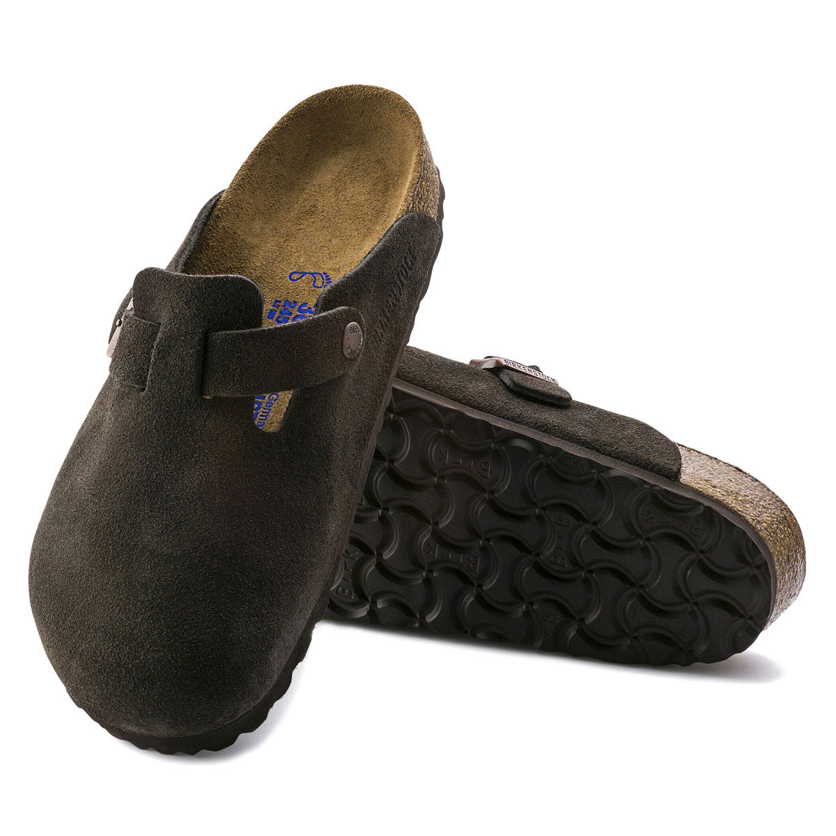 Birkenstock Boston Soft Footbed Sandals - Mocha Suede