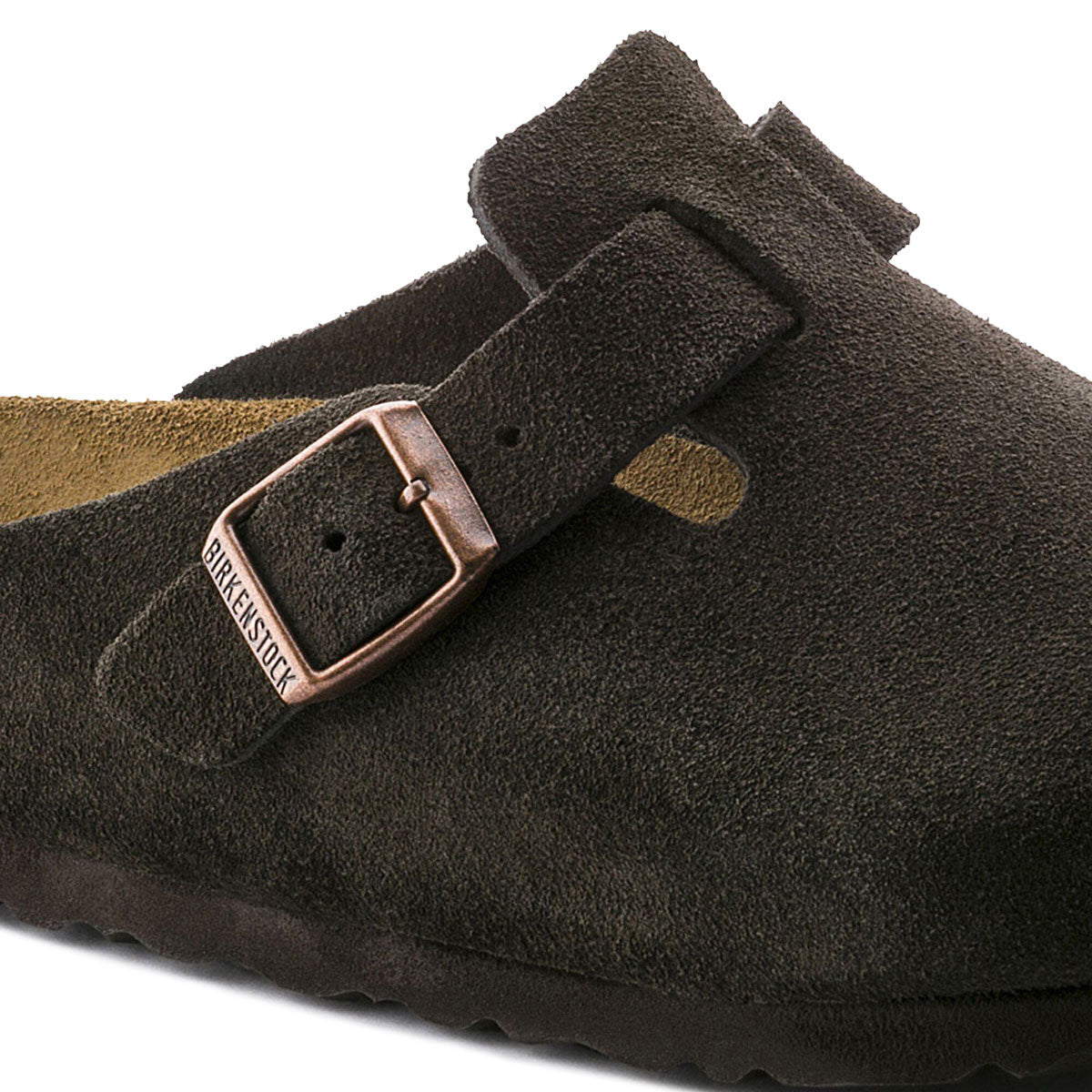Birkenstock Boston Soft Footbed Sandals - Mocha Suede