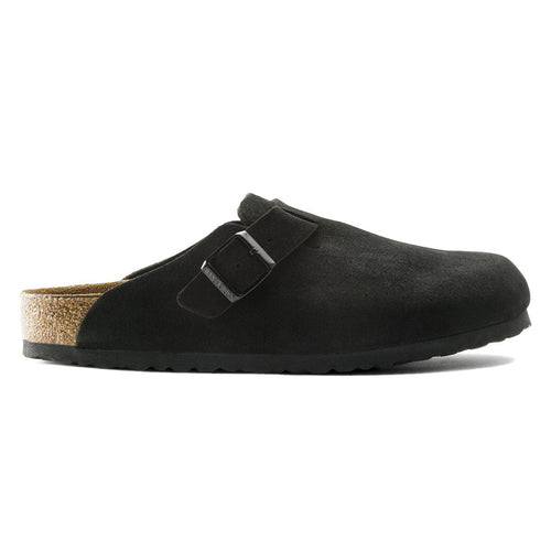 Birkenstock Boston Soft Footbed Sandals - Black Suede