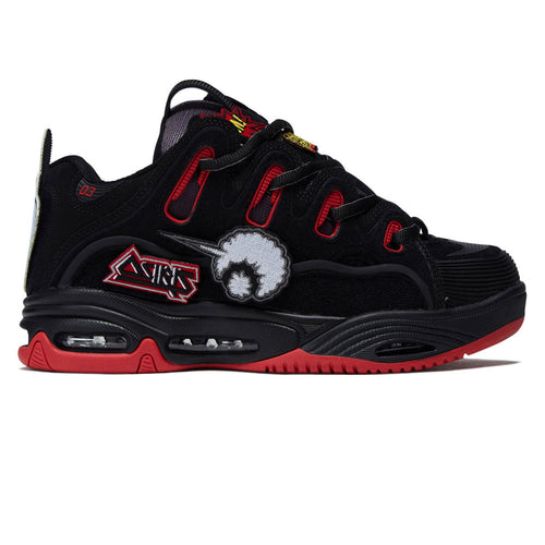 Osiris D3 2001 Shoes - Black/Red/Velcro