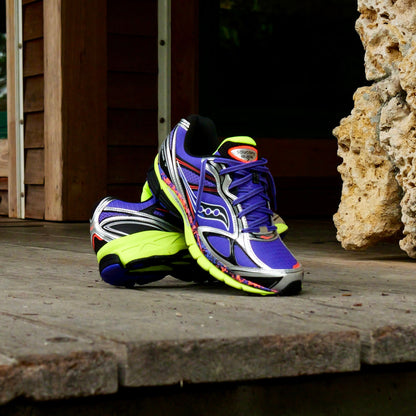 Mens Saucony ProGrid Guide 7 (Purple/Citron)