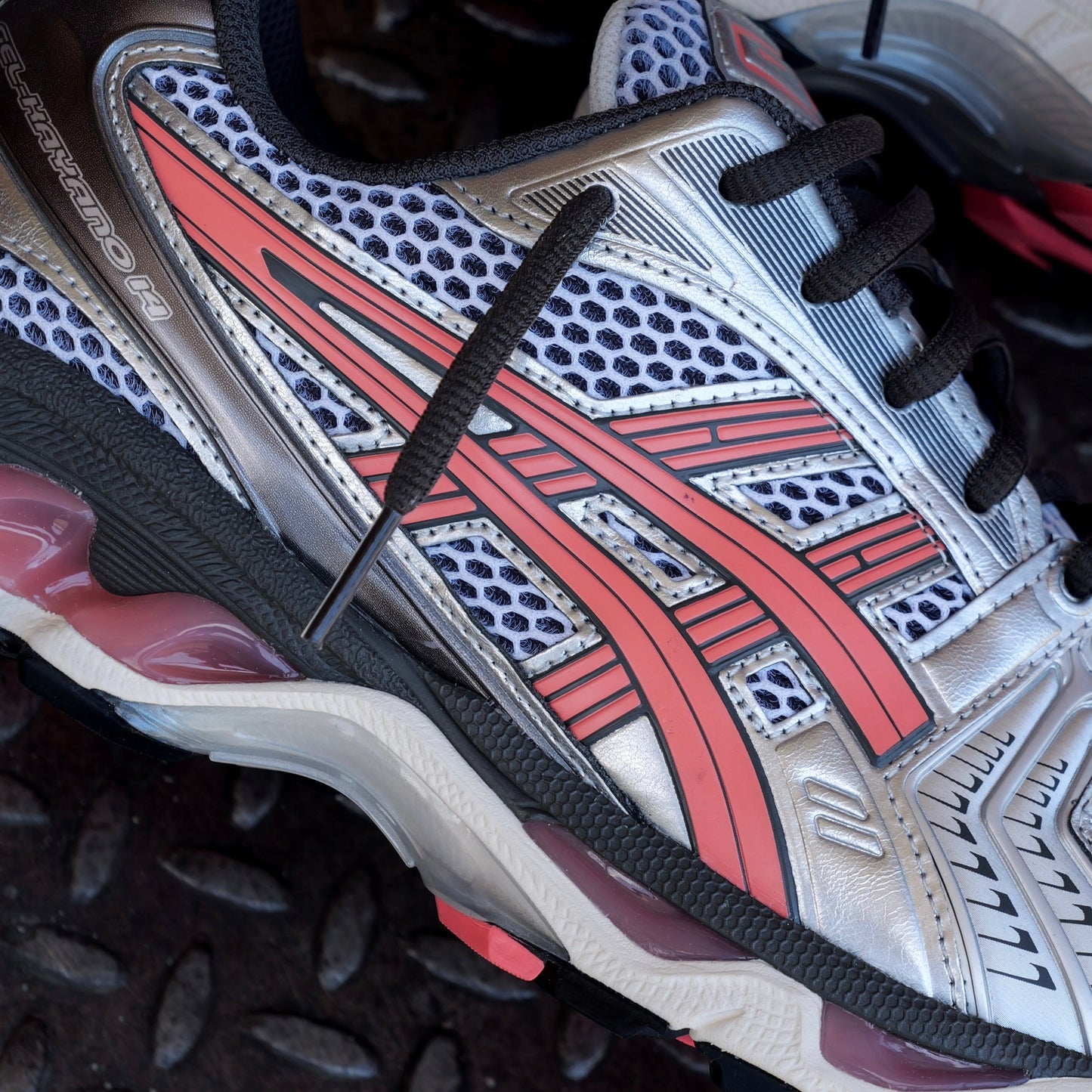 Mens Asics Gel-Kayano 14 (White/Papaya)