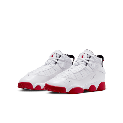Big Kids' Jordan 6 Rings "White University Red"