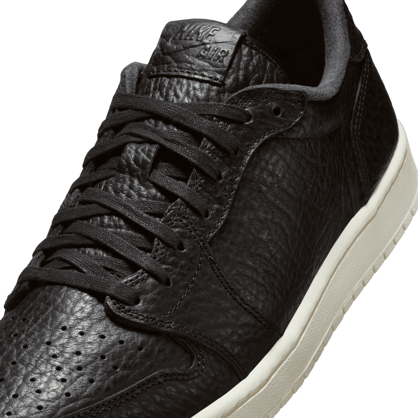 Men's Air Jordan 1 Retro Low  NS "Swoosh less Black"