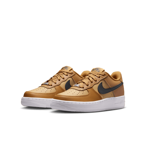 Boy's Nike Air Force 1 "Wheat Club Gold White Anthracite"